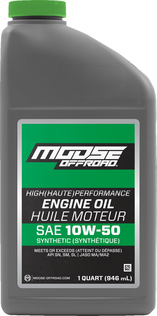 MOOSE OFFROAD Synthetic Engine Oil - 10W-50 - 1 US quart 219381
