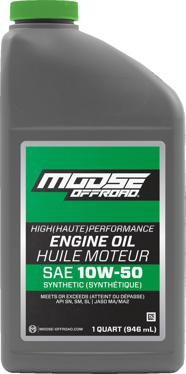 MOOSE OFFROAD Synthetic Engine Oil - 10W-50 - 1 US quart 219381