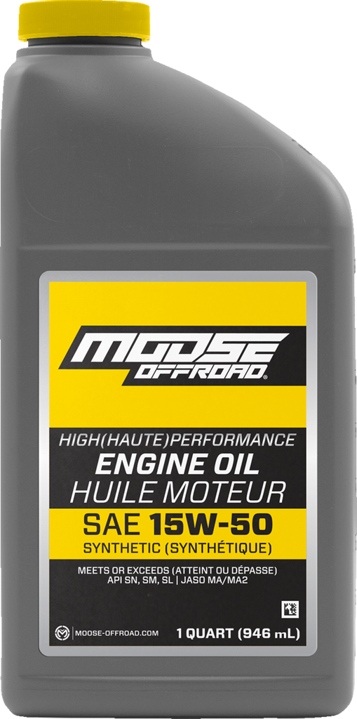 MOOSE OFFROAD Synthetic Engine Oil - 15W50 - 1 US quart 219382