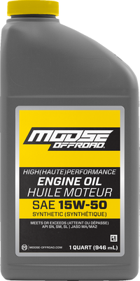 MOOSE OFFROAD Synthetic Engine Oil - 15W50 - 1 US quart 219382