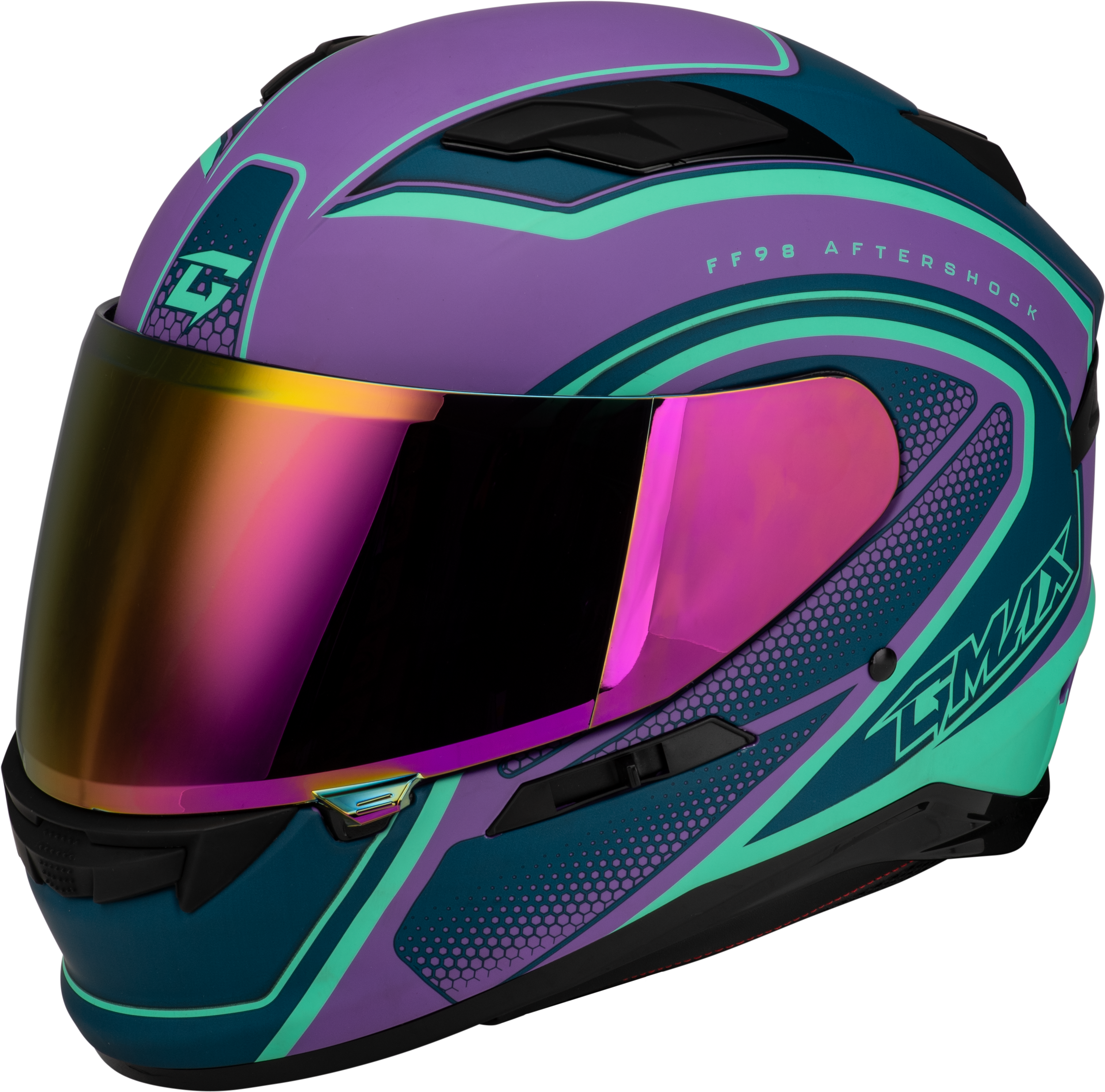 Ff 98 Aftershock Helmet Matte Purple/Blue Sm