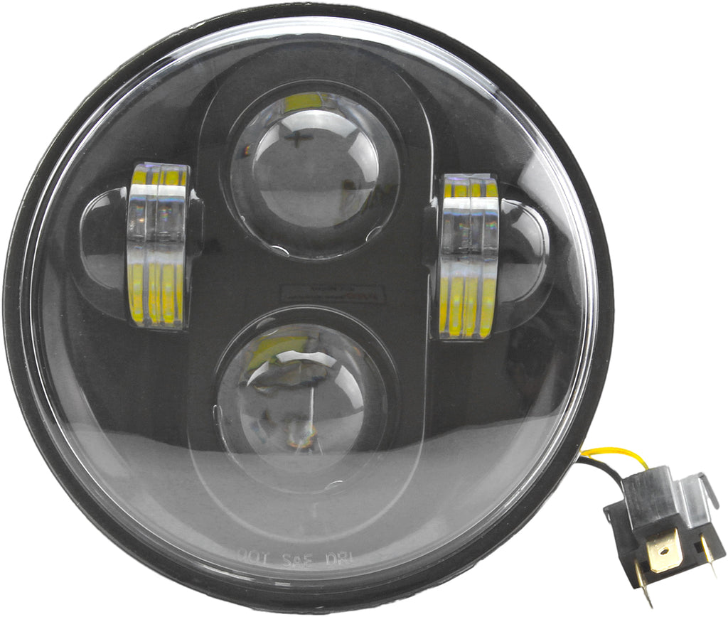 Headlight 5.75" Black