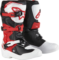 Alpinestars Tech 3s Youth Boots White/Black/Bit Red Size 5 - High-Performance Motocross Gear