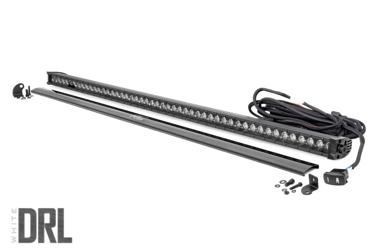 50 Inch Black Series LED Light Bar | Single Row | Cool White DRL | 70750BLDRL