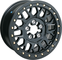 MOOSE OFFROAD Wheel - 346X - Beadlock/5 Lug - Front/Rear - Black - 15x7 - 5/4.5 - 5+2 346BLMO 157545MB54