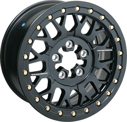 MOOSE OFFROAD Wheel - 346X - Beadlock/5 Lug - Front/Rear - Black - 15x7 - 5/4.5 - 5+2 346BLMO 157545MB54