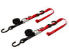 Tie Down Cam S Hook Soft Tye 1"X6' Black/Red Pair