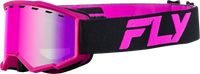 Yth Focus Snow Goggle Blk/Pink W/ Pink Mirror/Rose Lens
