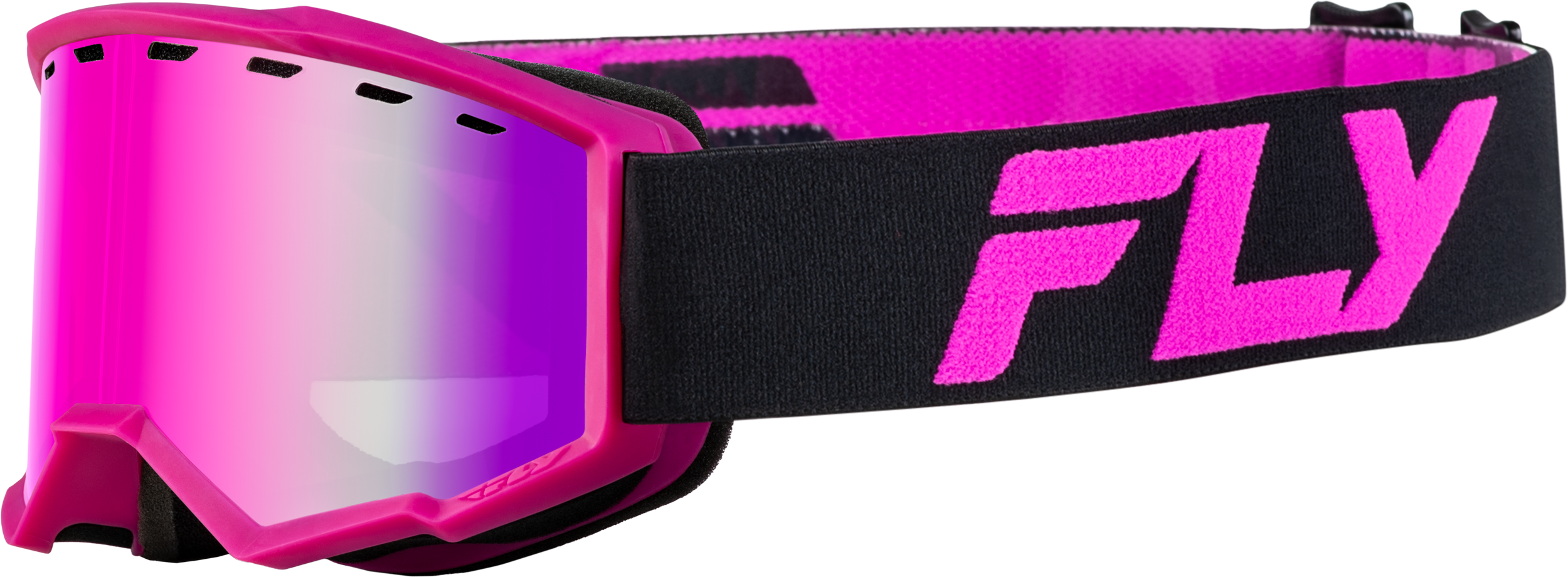 Yth Focus Snow Goggle Blk/Pink W/ Pink Mirror/Rose Lens
