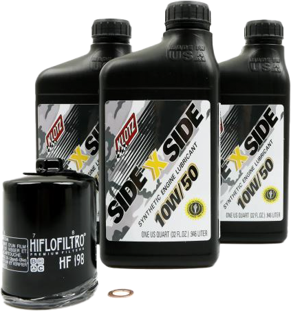 Klotz Side X Side Oil Change Kit 10W50 with Oil Filter KU-101
