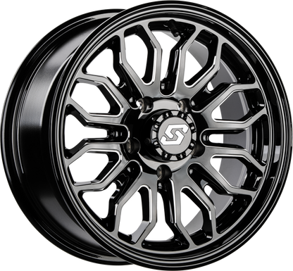 Onyx Wheel 12x7 4/156 +10mm Blk/Machined