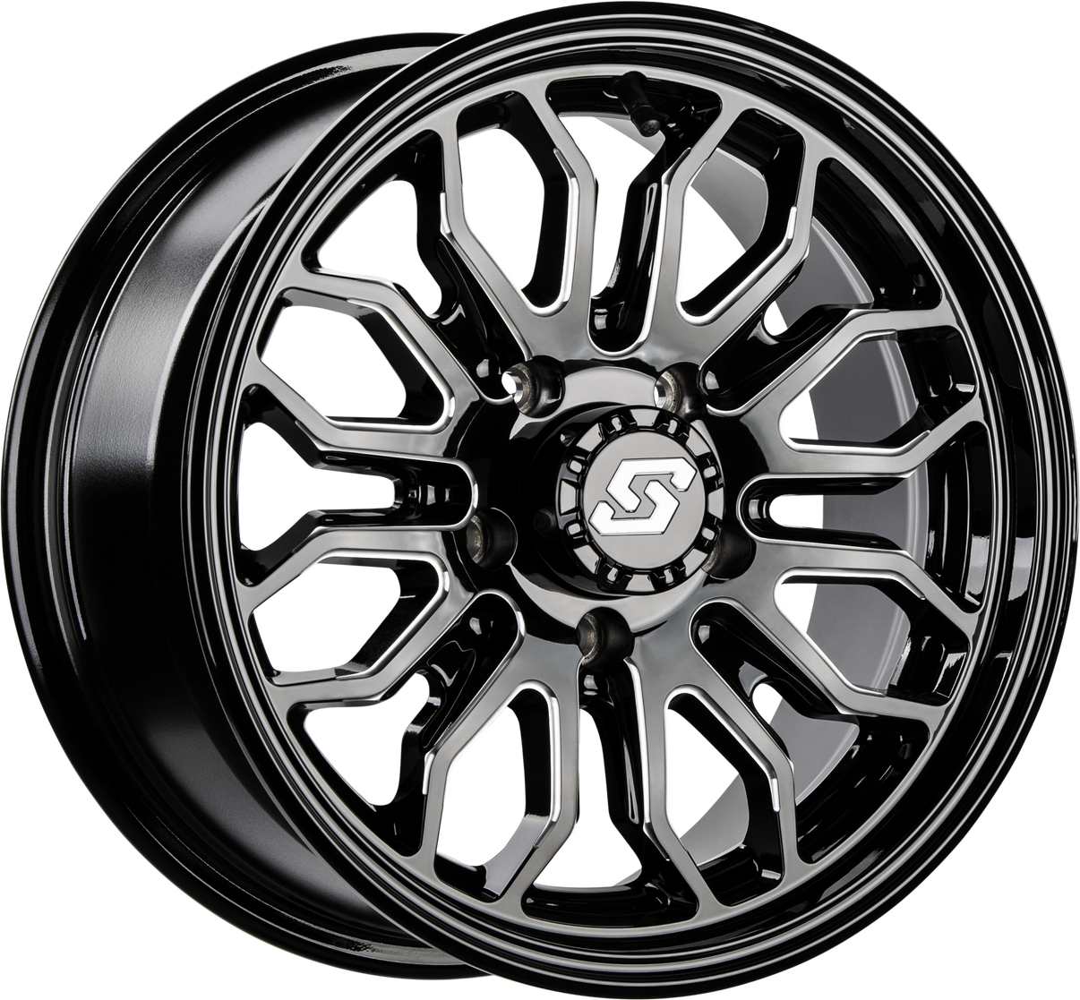 Onyx Wheel 12x7 4/110 +10mm Blk/Machined