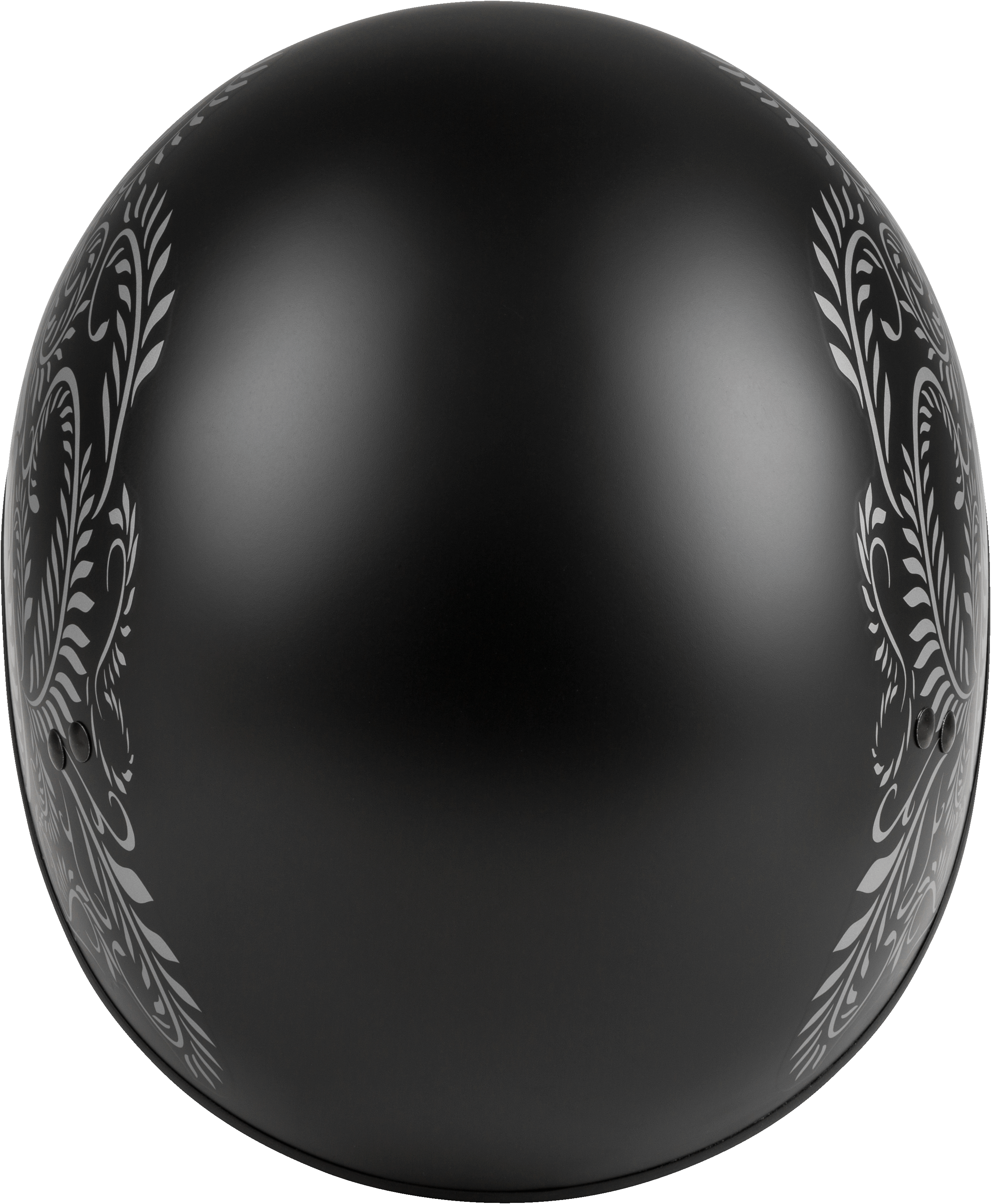 Hh 65 Half Helmet Rose Naked Matte Black/Silver Lg