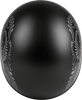 Hh 65 Half Helmet Rose Naked Matte Black/Silver Sm