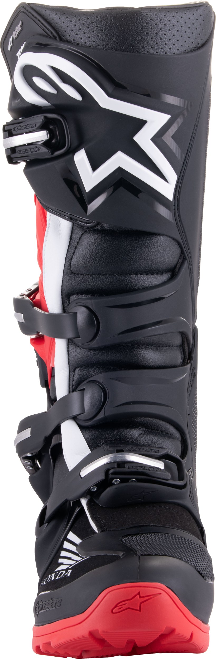 Honda Tech 7 Enduro Drystar Black/Bright Red Sz 7