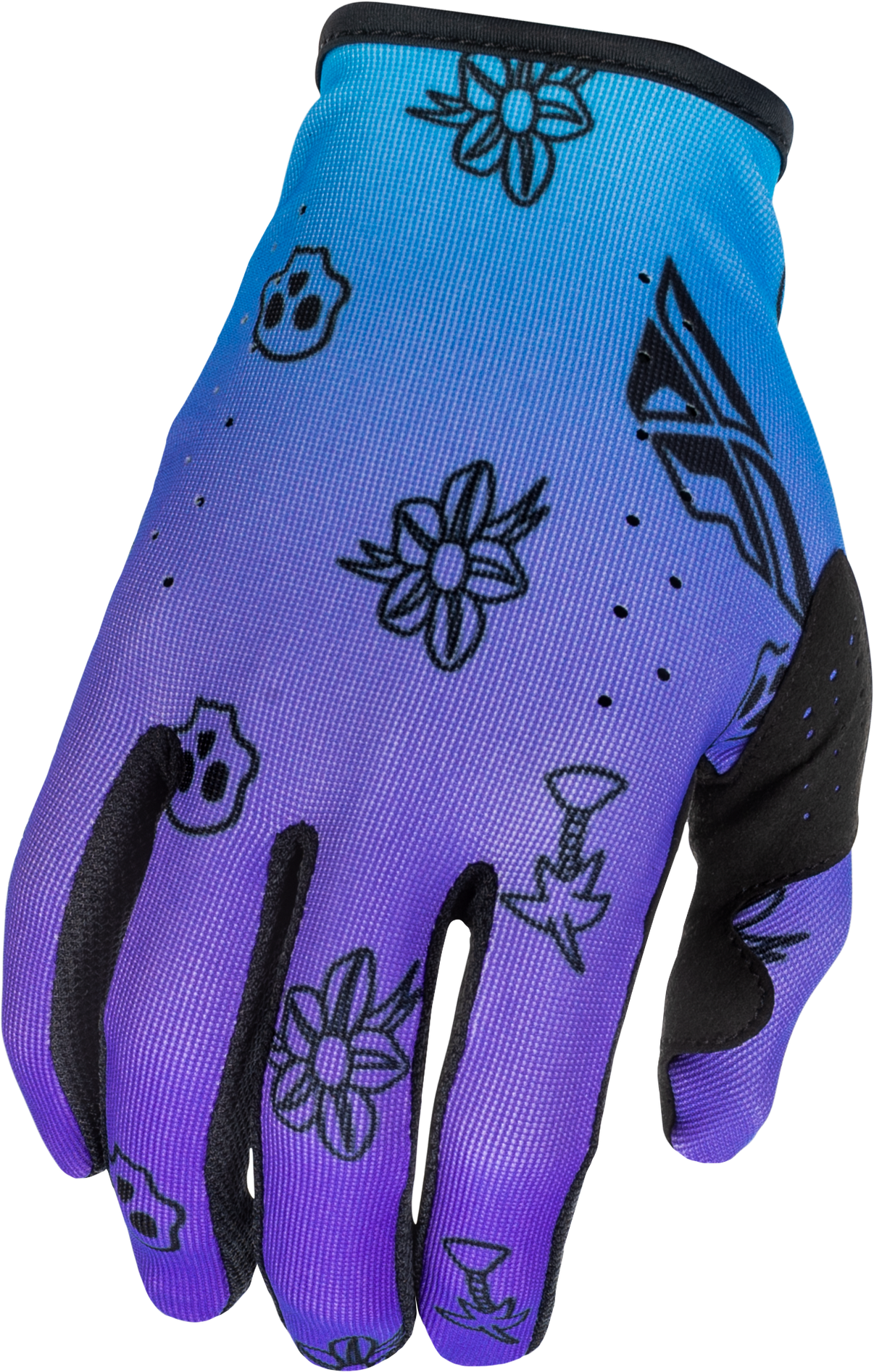 Youth Lite Outline Gloves Purple/Blue/Black Ym