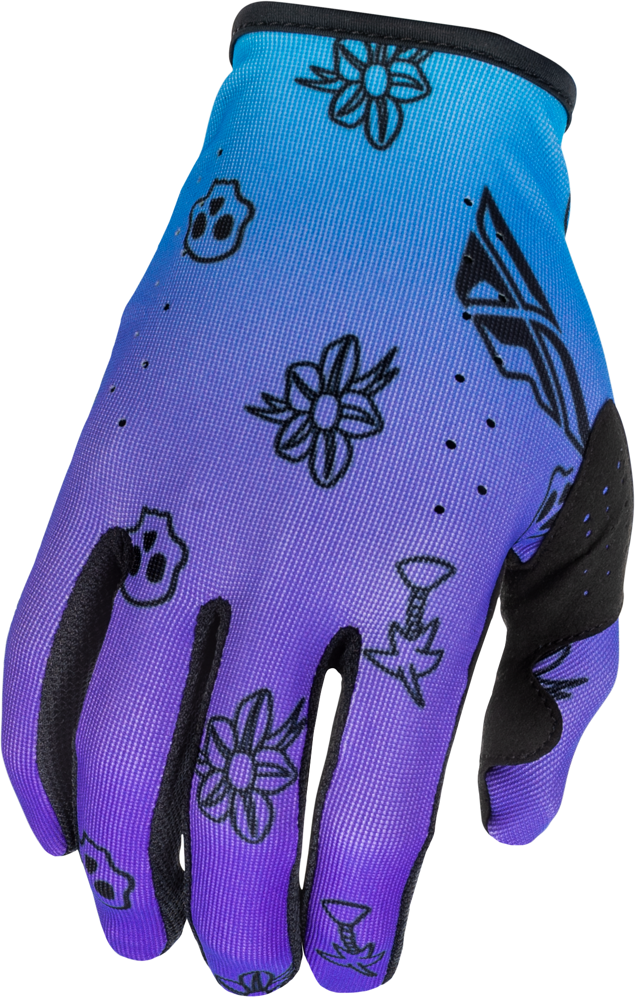 Youth Lite Outline Gloves Purple/Blue/Black Ym
