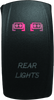DragonFire Racing Lighted Switch Rear Light On/Off Red
