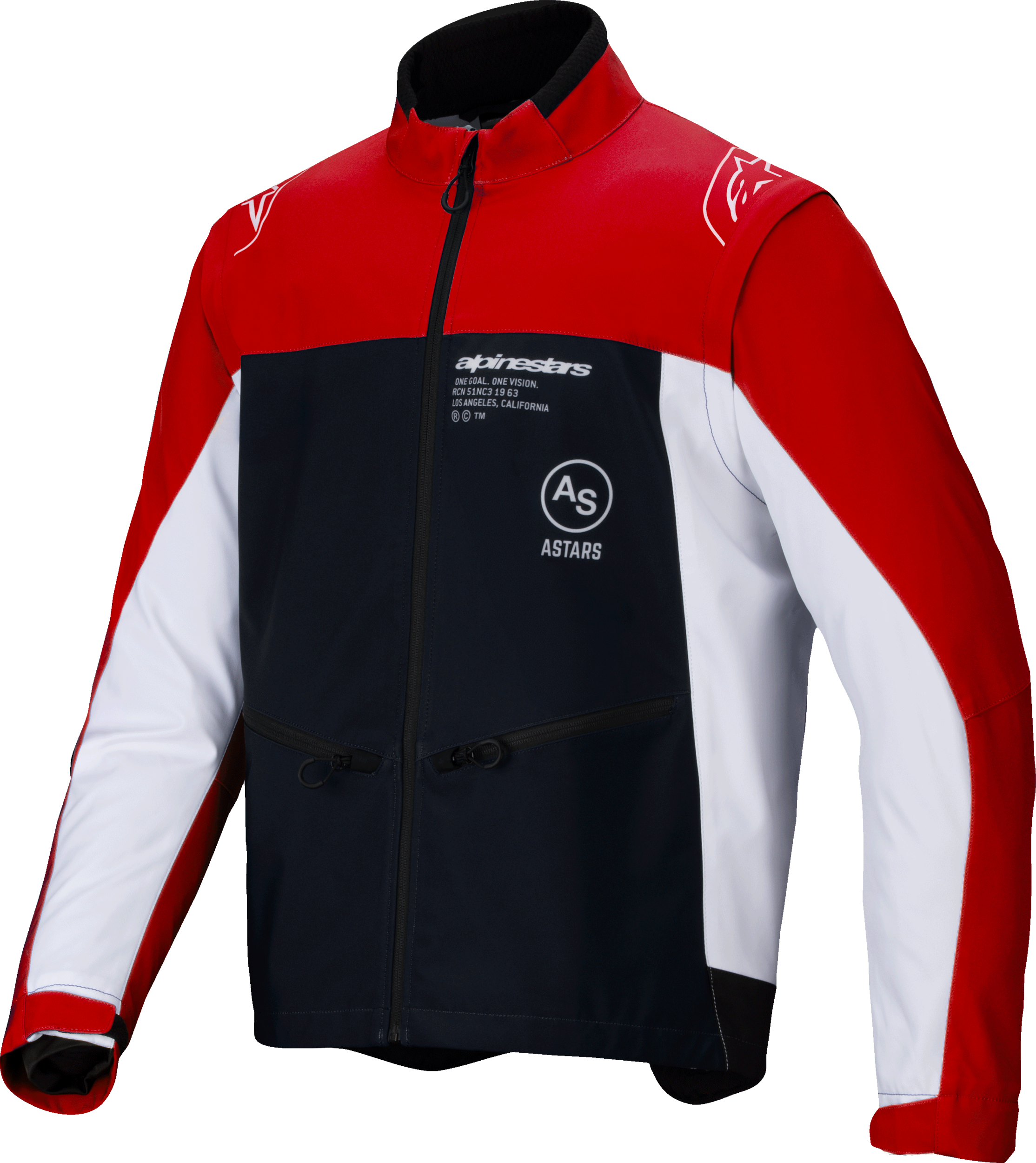 Lite Dura Softshell Jacket Black/Bright Red/White Xl