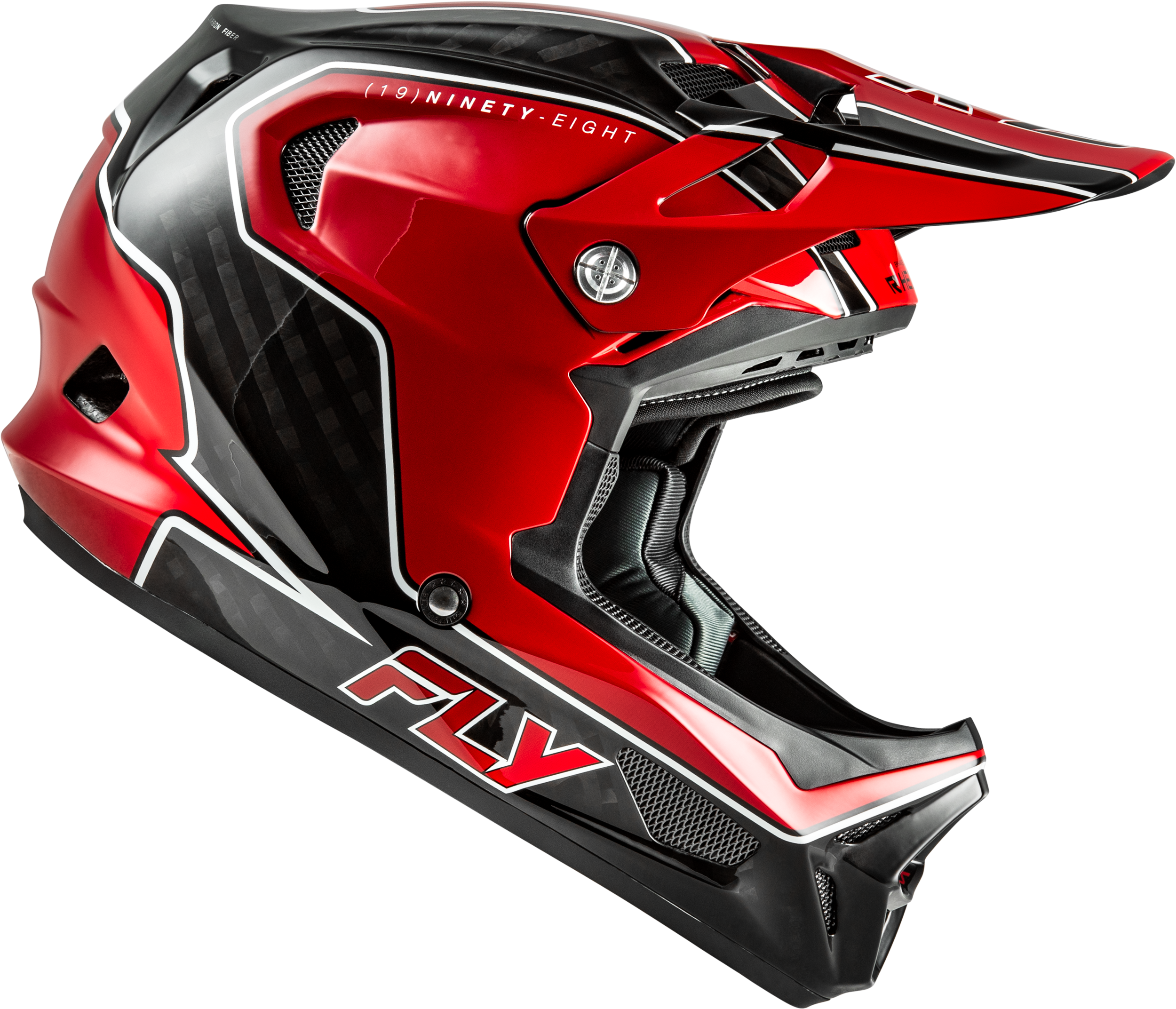 Werx R Flow Carbon Helmet Black Carbon/Red Sm