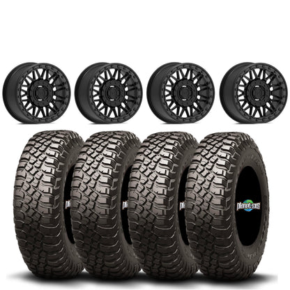 Valor Offroad V08 Beadlock Wheels on BFGoodrich KM3 Tires – Mounted Kit