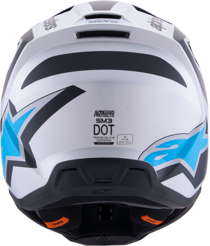 Sm3 Heat Helmet Silver/Blue/Black Matt Sm