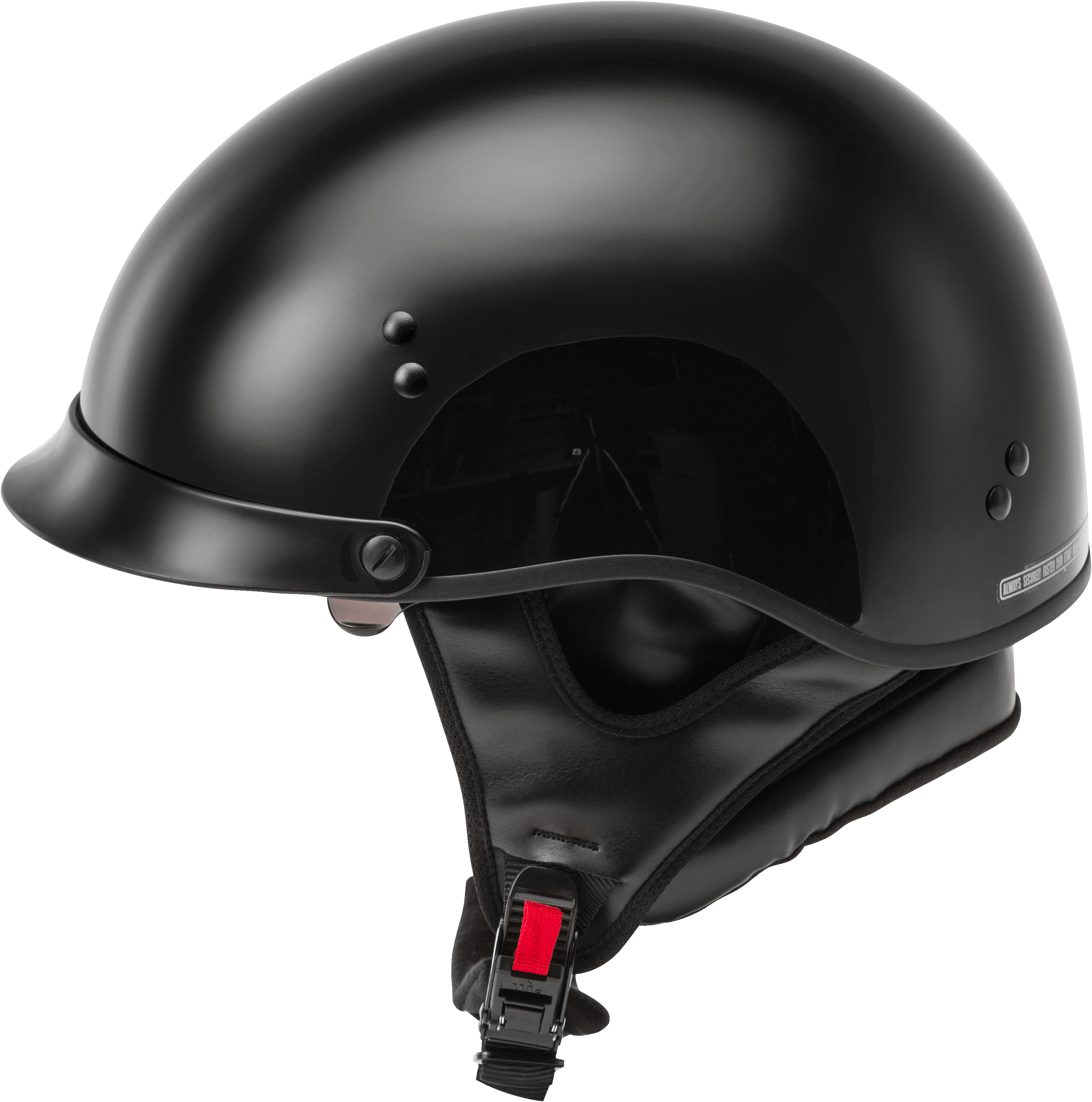 Hh 65 Half Helmet Full Dressed Black Lg