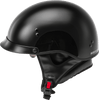 Hh 65 Half Helmet Full Dressed Black Sm