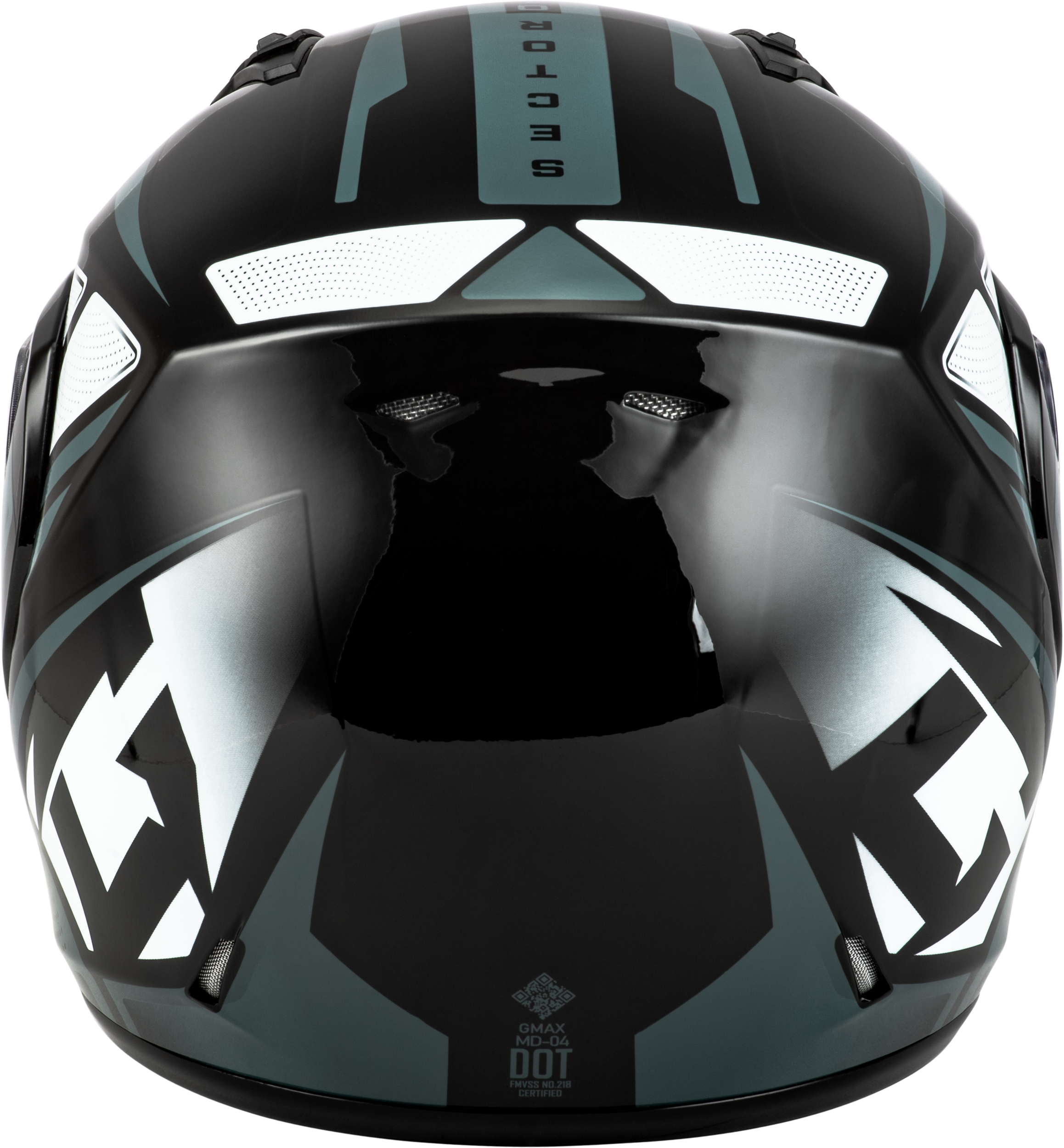 Md 04 Sector Helmet Black/Silver Xs