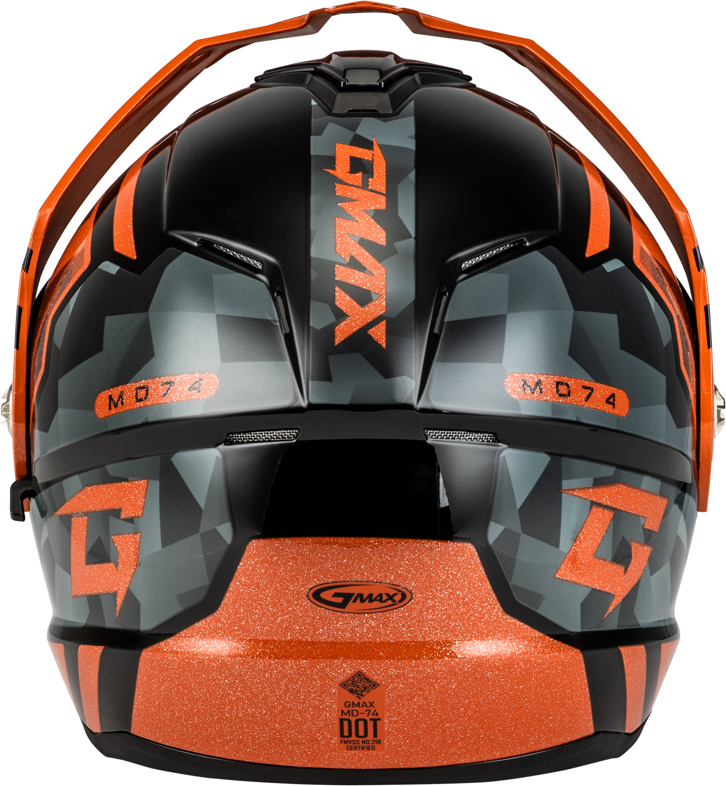 Md 74 Striker Modular Helmet W Smk Shield Blk/Gry/Or Mtlc Sm