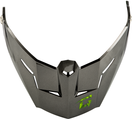 Md 74 Visor W/Screws Striker Blk/Silver/Green Metal