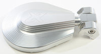 6" Round Folding Side Mirror Silver 2 Clamps Needed