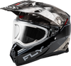 Trekker Cw Conceal Helmet Elec Shld Black/Grey/White Sm