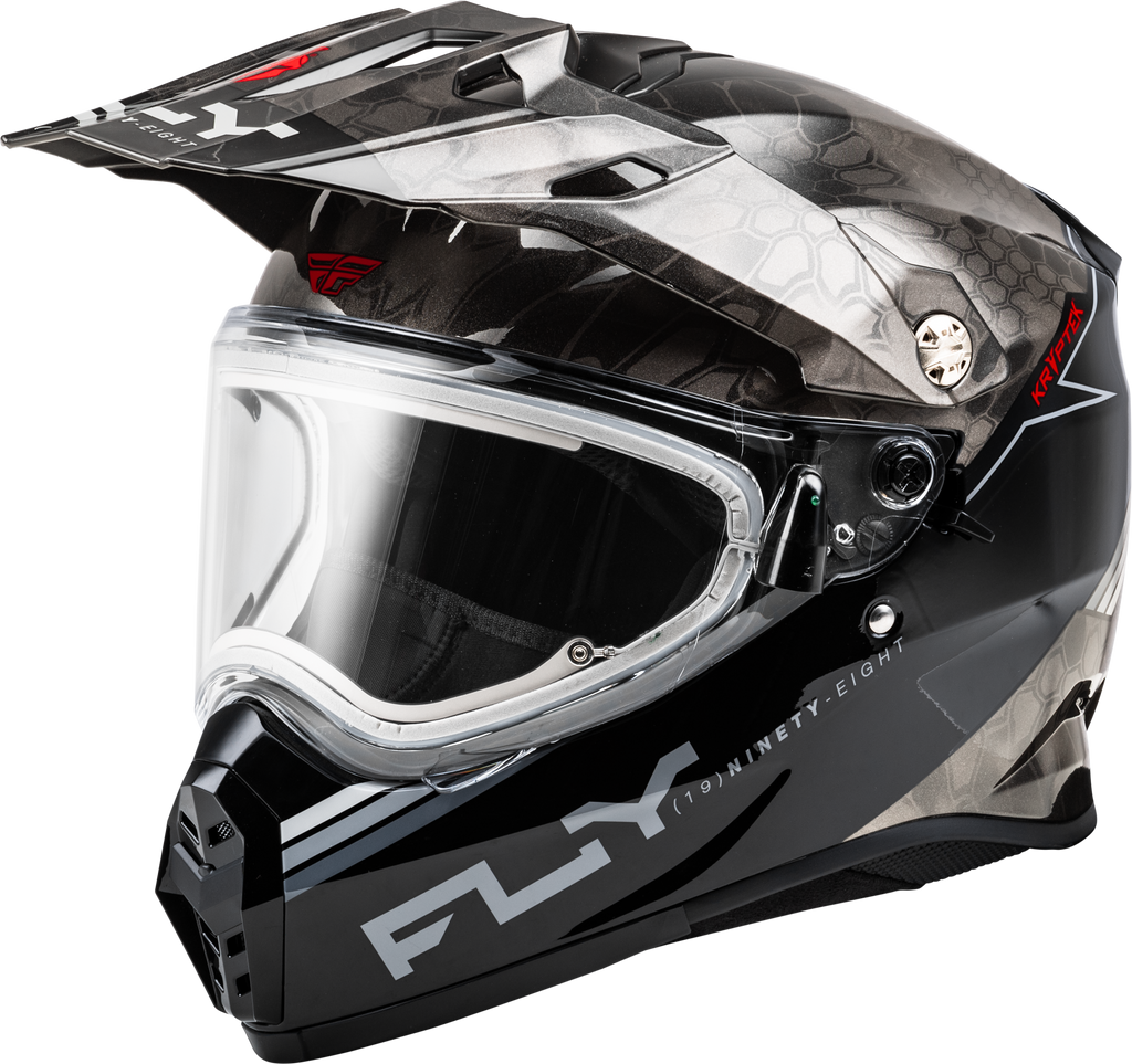Trekker Cw Conceal Helmet Elec Shld Black/Grey/White Sm