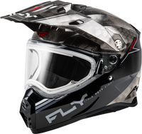 Trekker Cw Conceal Helmet Elec Shld Black/Grey/White Sm