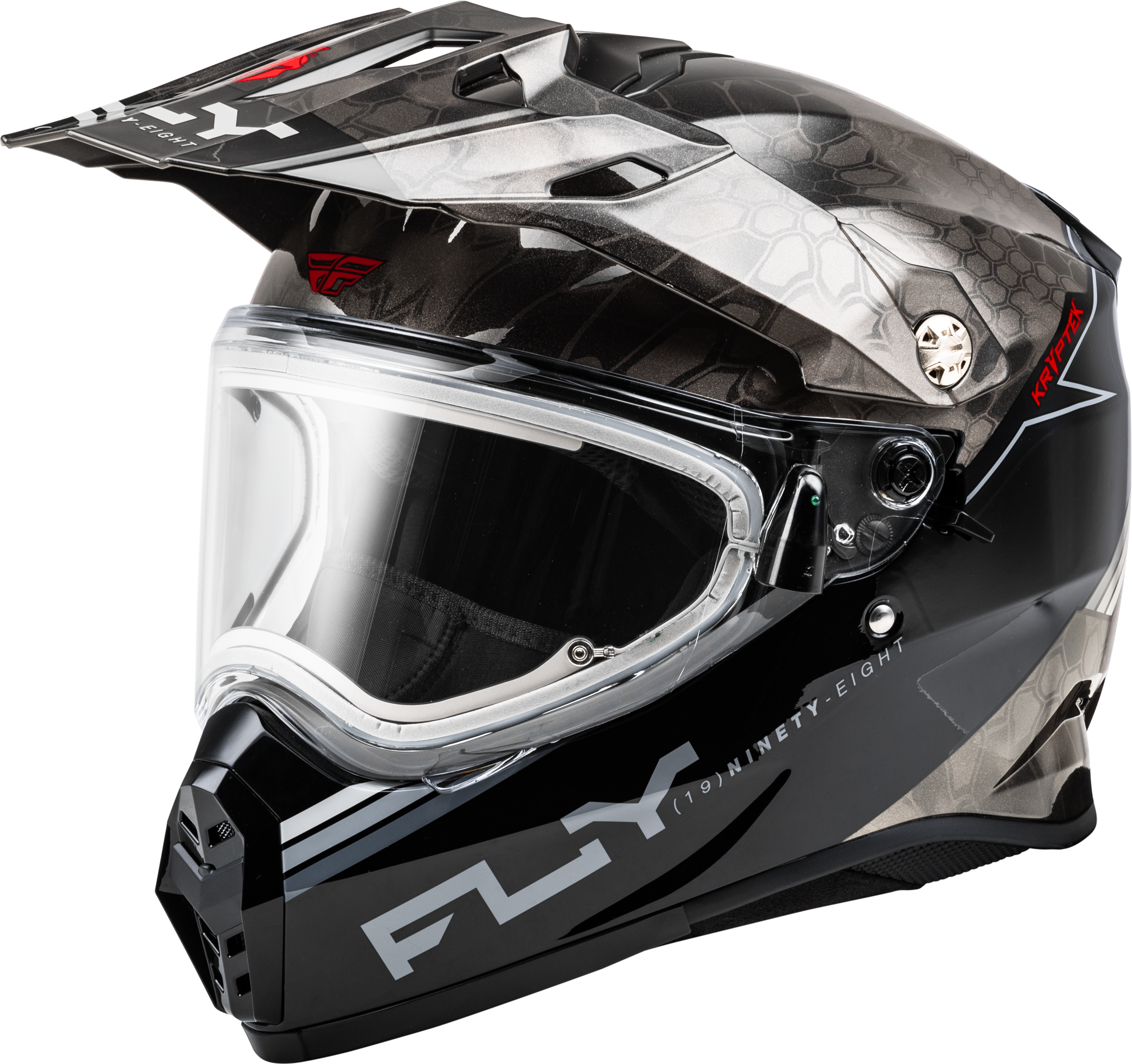 Trekker Cw Conceal Helmet Elec Shld Black/Grey/White Md