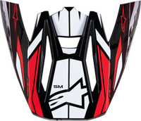 S M5 Visor Action 2 Blk/Wht/Brt Rd Glossy