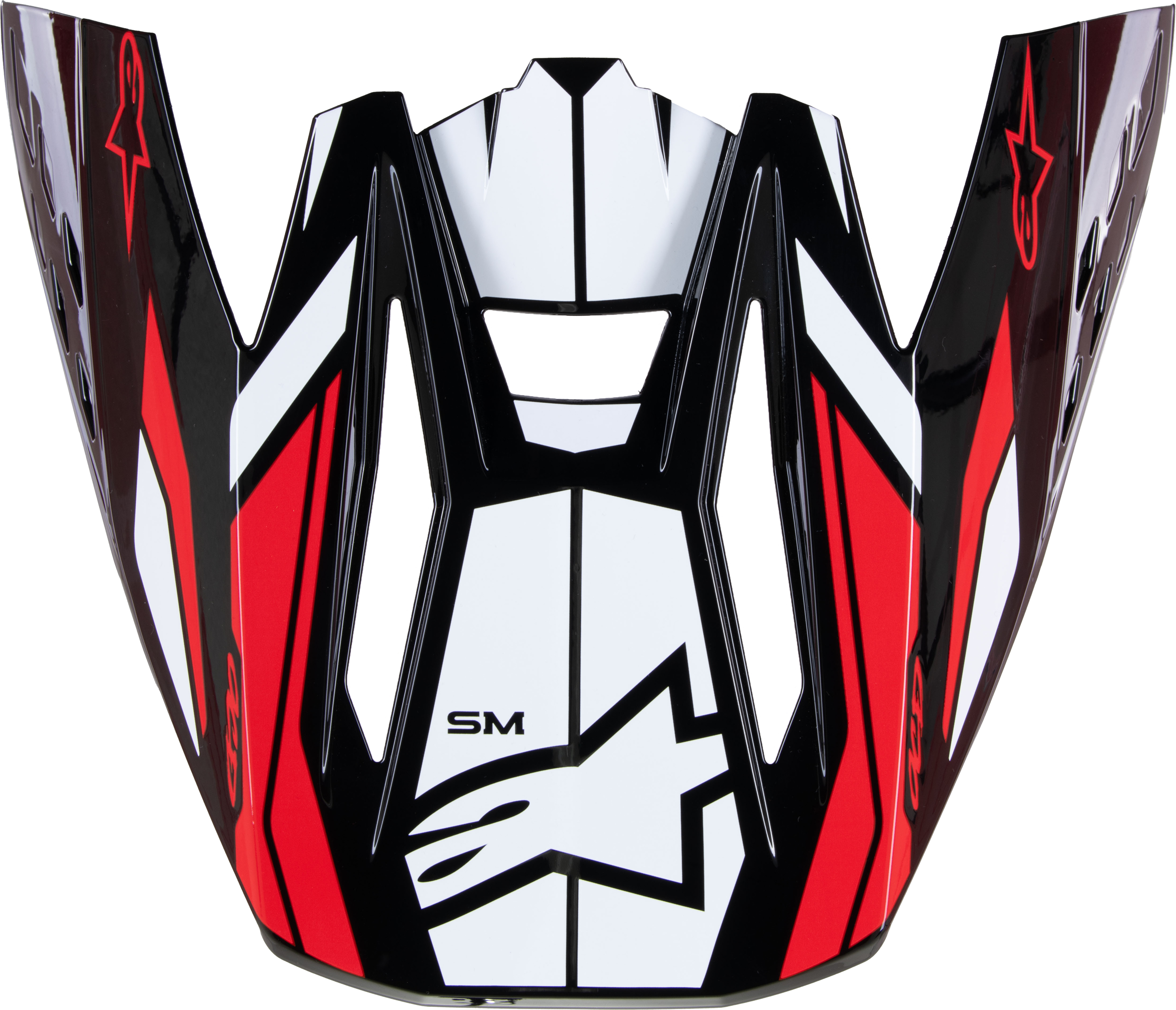 S M5 Visor Action 2 Blk/Wht/Brt Rd Glossy
