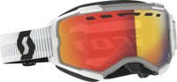 Fury Goggle Snow Cross Ls White W/Red Chrome