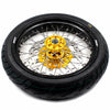 KKE 3.5 & 4.25*17inch Supermoto Rims Tires for SUZUKI RMZ250 2007-2025 RMZ450 2005-2025 Gold