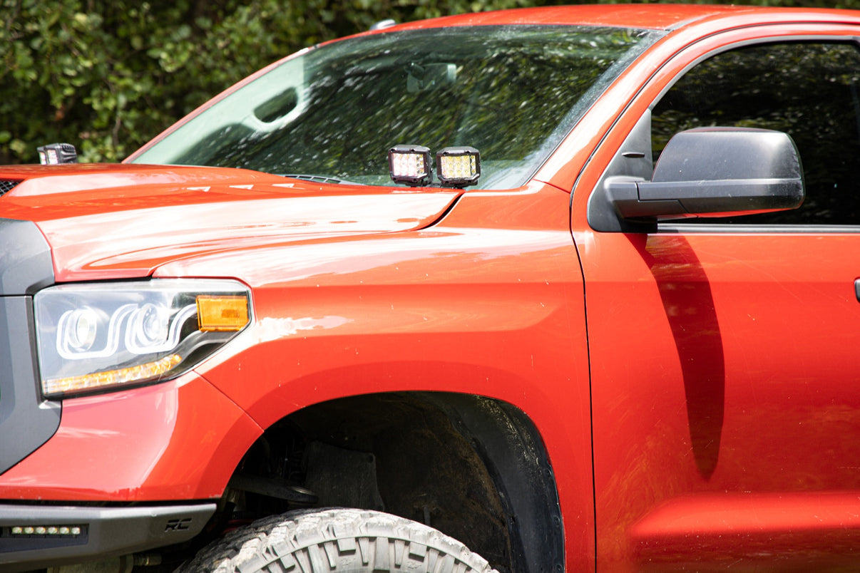LED Light Kit | Ditch Mount | Dual 2" Black Pairs | White DRL | Toyota Tundra (14-21) | 70837