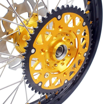 KKE 21 & 18 Enduro Rims for Suzuki RMZ250 2007-2018 RMZ450 2005-2017 Gold Nipple