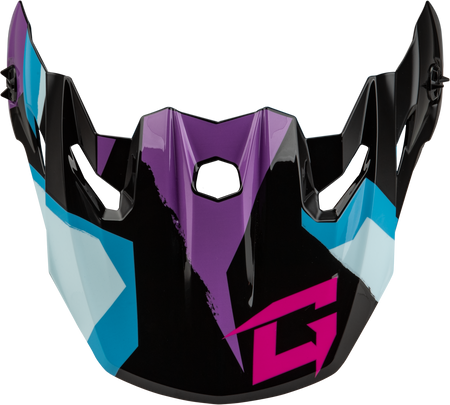 Mx 96 Splinter Visor W/Screws Black/Purple/Blue