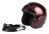Of 2 Open Face Helmet Wine Red Sm