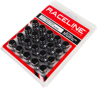 12mmx1.50 Lock Style Lug 20/Pk Lock Style Lug Nuts Blk