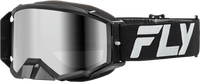 FLY RACING ZONE ELITE GOGGLE BLACK/SILVER W/ SILVER MIRROR/SMOKE LENS