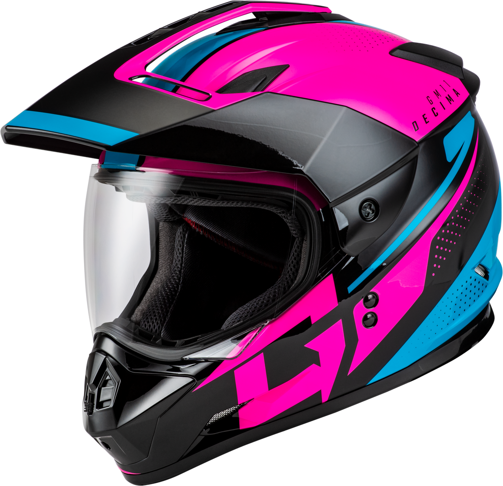 Gm 11 Decima Helmet Black/Pink/Blue Lg