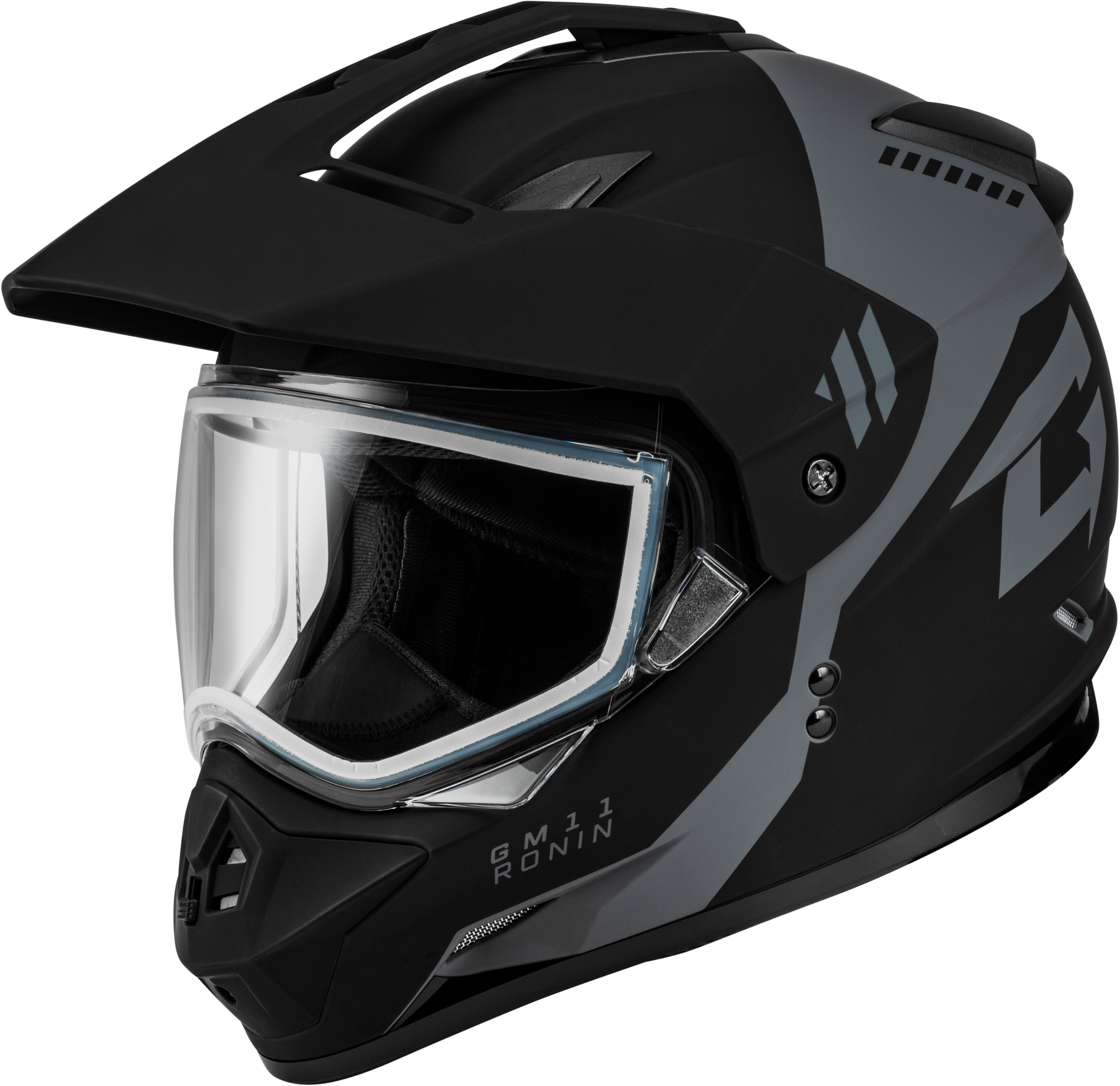 Gm 11 Ronin Helmet Matte Black/Silver 2x
