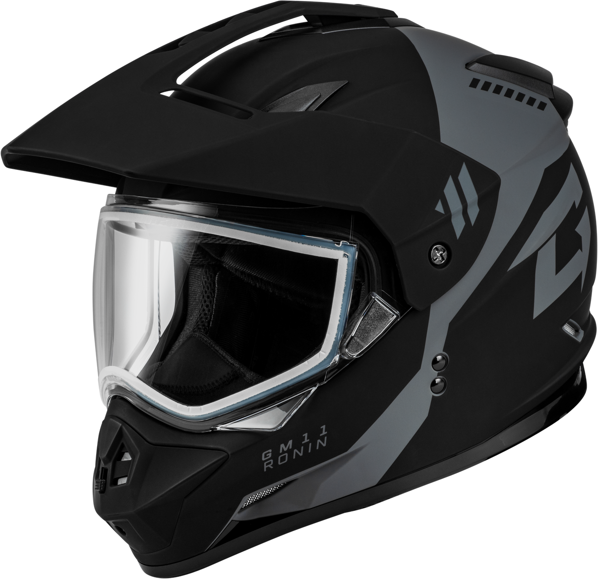 Gm 11 Ronin Helmet Matte Black/Silver Xl