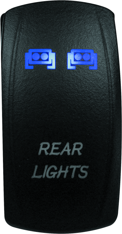 DragonFire Racing Lighted Switch Rear Light On/Off Blue